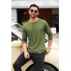 imageCOOFANDY Mens Henley Shirts Long Sleeve Fashion Casual Tee Basic Lightweight TShirtArmy Green