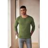 imageCOOFANDY Mens Henley Shirts Long Sleeve Fashion Casual Tee Basic Lightweight TShirtArmy Green