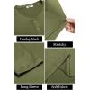 imageCOOFANDY Mens Henley Shirts Long Sleeve Fashion Casual Tee Basic Lightweight TShirtArmy Green