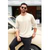 imageCOOFANDY Mens Henley Shirts Long Sleeve Fashion Casual Tee Basic Lightweight TShirtBeige