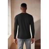 imageCOOFANDY Mens Henley Shirts Long Sleeve Fashion Casual Tee Basic Lightweight TShirtBlackWine Red