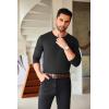 imageCOOFANDY Mens Henley Shirts Long Sleeve Fashion Casual Tee Basic Lightweight TShirtBlackWine Red