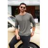 imageCOOFANDY Mens Henley Shirts Long Sleeve Fashion Casual Tee Basic Lightweight TShirtGrey