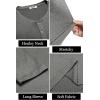 imageCOOFANDY Mens Henley Shirts Long Sleeve Fashion Casual Tee Basic Lightweight TShirtGrey