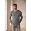 imageCOOFANDY Mens Henley Shirts Long Sleeve Fashion Casual Tee Basic Lightweight TShirtGrey