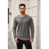 imageCOOFANDY Mens Henley Shirts Long Sleeve Fashion Casual Tee Basic Lightweight TShirtGrey