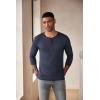 imageCOOFANDY Mens Henley Shirts Long Sleeve Fashion Casual Tee Basic Lightweight TShirtNavy Blue