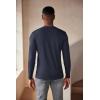 imageCOOFANDY Mens Henley Shirts Long Sleeve Fashion Casual Tee Basic Lightweight TShirtNavy Blue