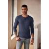 imageCOOFANDY Mens Henley Shirts Long Sleeve Fashion Casual Tee Basic Lightweight TShirtNavy Blue