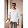 imageCOOFANDY Mens Henley Shirts Long Sleeve Fashion Casual Tee Basic Lightweight TShirtWhite