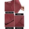 imageCOOFANDY Mens Henley Shirts Long Sleeve Fashion Casual Tee Basic Lightweight TShirtWine Red