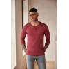 imageCOOFANDY Mens Henley Shirts Long Sleeve Fashion Casual Tee Basic Lightweight TShirtWine Red