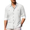 imageCOOFANDY Mens Casual Button Down Shirts Long Sleeve Wrinkle Free Untucked Dress ShirtsWhite