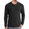imageCOOFANDY Mens Henley Shirts Long Sleeve Fashion Casual Tee Basic Lightweight TShirtAblack