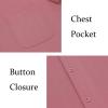 imageCOOFANDY Mens Casual Button Down Shirts Short Sleeve Regular Fit Untucked Dress Shirts Knit TexturedPink