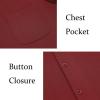 imageCOOFANDY Mens Casual Button Down Shirts Short Sleeve Regular Fit Untucked Dress Shirts Knit TexturedWine Red