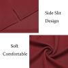 imageCOOFANDY Mens Casual Button Down Shirts Short Sleeve Regular Fit Untucked Dress Shirts Knit TexturedWine Red