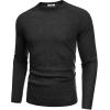 imageCOOFANDY Mens Crewneck Sweater Casual Dress Pullover Sweater Slim Fit Lightweight Long Sleeve Raglan SweatersBlack