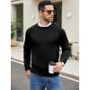 imageCOOFANDY Mens Crewneck Sweater Casual Dress Pullover Sweater Slim Fit Lightweight Long Sleeve Raglan SweatersBlack