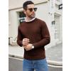 imageCOOFANDY Mens Crewneck Sweater Casual Dress Pullover Sweater Slim Fit Lightweight Long Sleeve Raglan SweatersBrown