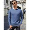 imageCOOFANDY Mens Crewneck Sweater Casual Dress Pullover Sweater Slim Fit Lightweight Long Sleeve Raglan SweatersDark Blue