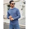 imageCOOFANDY Mens Crewneck Sweater Casual Dress Pullover Sweater Slim Fit Lightweight Long Sleeve Raglan SweatersDark Blue