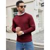 imageCOOFANDY Mens Crewneck Sweater Casual Dress Pullover Sweater Slim Fit Lightweight Long Sleeve Raglan SweatersDark Red