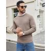 imageCOOFANDY Mens Crewneck Sweater Casual Dress Pullover Sweater Slim Fit Lightweight Long Sleeve Raglan SweatersLight Khaki