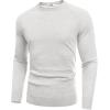 imageCOOFANDY Mens Crewneck Sweater Casual Dress Pullover Sweater Slim Fit Lightweight Long Sleeve Raglan SweatersWhite