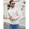 imageCOOFANDY Mens Crewneck Sweater Casual Dress Pullover Sweater Slim Fit Lightweight Long Sleeve Raglan SweatersWhite