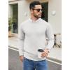 imageCOOFANDY Mens Crewneck Sweater Casual Dress Pullover Sweater Slim Fit Lightweight Long Sleeve Raglan SweatersWhite