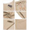 imageCOOFANDY Mens Linen Outfits Drawstring Tank Tops Casual Elastic Waist Shorts SetKhaki