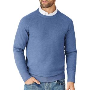 imageCOOFANDY Mens Crewneck Sweater Casual Dress Pullover Sweater Slim Fit Lightweight Long Sleeve Raglan SweatersDark Blue