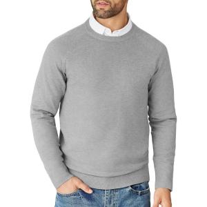 imageCOOFANDY Mens Crewneck Sweater Casual Dress Pullover Sweater Slim Fit Lightweight Long Sleeve Raglan SweatersLight Grey