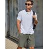imageCOOFANDY Men Casual Shorts Elastic Waist Drawstring Shorts Stretch Summer Beach Shorts with PocketsArmygreen