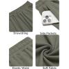imageCOOFANDY Men Casual Shorts Elastic Waist Drawstring Shorts Stretch Summer Beach Shorts with PocketsArmygreen
