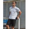 imageCOOFANDY Men Casual Shorts Elastic Waist Drawstring Shorts Stretch Summer Beach Shorts with PocketsBlack