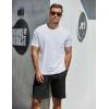 imageCOOFANDY Men Casual Shorts Elastic Waist Drawstring Shorts Stretch Summer Beach Shorts with PocketsBlack