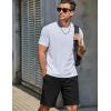 imageCOOFANDY Men Casual Shorts Elastic Waist Drawstring Shorts Stretch Summer Beach Shorts with PocketsBlack