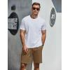 imageCOOFANDY Men Casual Shorts Elastic Waist Drawstring Shorts Stretch Summer Beach Shorts with PocketsBrown