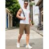 imageCOOFANDY Men Casual Shorts Elastic Waist Drawstring Shorts Stretch Summer Beach Shorts with PocketsBrown