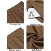 imageCOOFANDY Men Casual Shorts Elastic Waist Drawstring Shorts Stretch Summer Beach Shorts with PocketsBrown