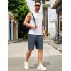 imageCOOFANDY Men Casual Shorts Elastic Waist Drawstring Shorts Stretch Summer Beach Shorts with PocketsDark Blue