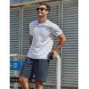 imageCOOFANDY Men Casual Shorts Elastic Waist Drawstring Shorts Stretch Summer Beach Shorts with PocketsDark Blue