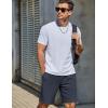 imageCOOFANDY Men Casual Shorts Elastic Waist Drawstring Shorts Stretch Summer Beach Shorts with PocketsDark Blue