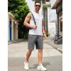 imageCOOFANDY Men Casual Shorts Elastic Waist Drawstring Shorts Stretch Summer Beach Shorts with PocketsDark Grey