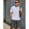 imageCOOFANDY Men Casual Shorts Elastic Waist Drawstring Shorts Stretch Summer Beach Shorts with PocketsDark Grey