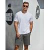 imageCOOFANDY Men Casual Shorts Elastic Waist Drawstring Shorts Stretch Summer Beach Shorts with PocketsDark Grey