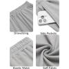 imageCOOFANDY Men Casual Shorts Elastic Waist Drawstring Shorts Stretch Summer Beach Shorts with PocketsLight Grey
