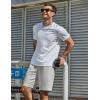 imageCOOFANDY Men Casual Shorts Elastic Waist Drawstring Shorts Stretch Summer Beach Shorts with PocketsLight Grey